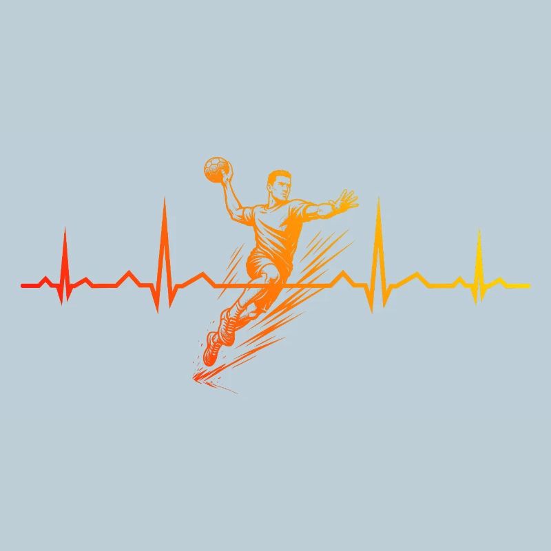 Message clair de handball pour hommes