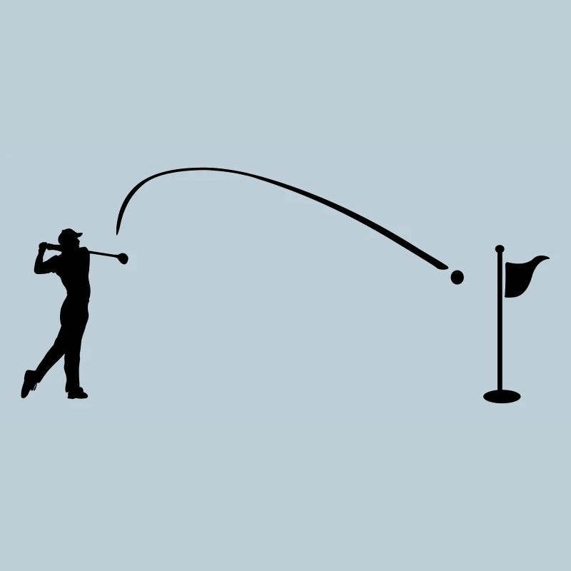 Golfspieler schlägt Ball in Loch Herzfrequenz, Cardio