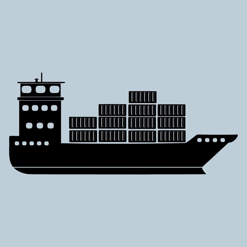 Seecontainerschiff oder Boot mit Containern