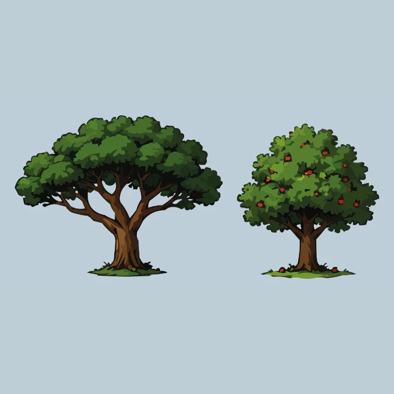 Tree duo apple tree in balance