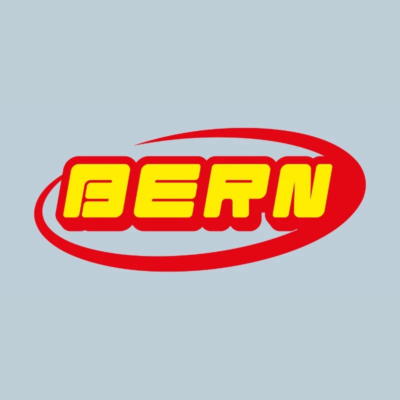 Bern Neon Logo Yellow Red