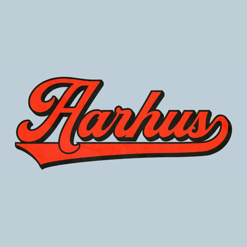 Lettrage rétro Aarhus – Style Danemark