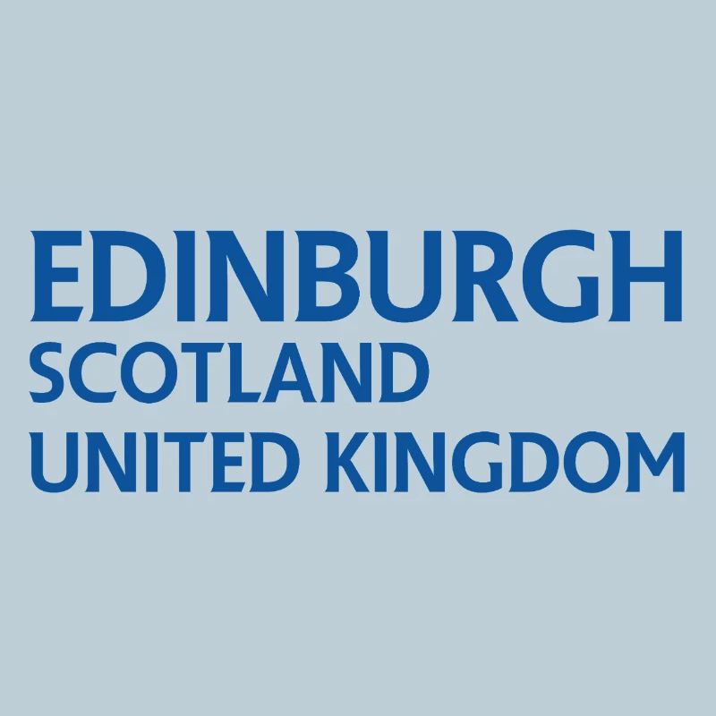 Édimbourg – Écosse Textdesign