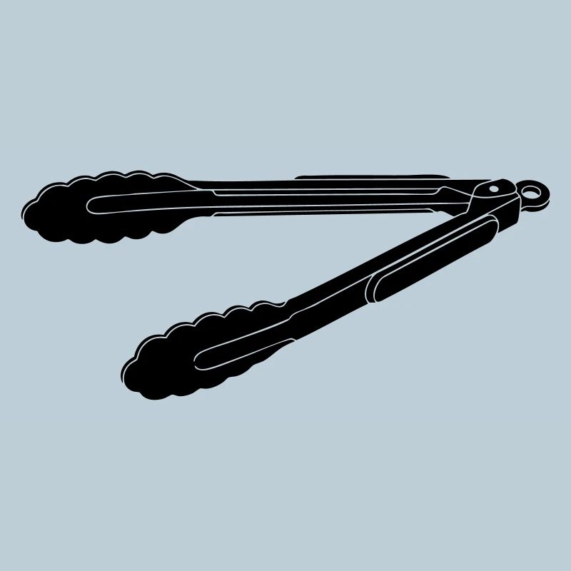 Silhouette des pinces barbecue