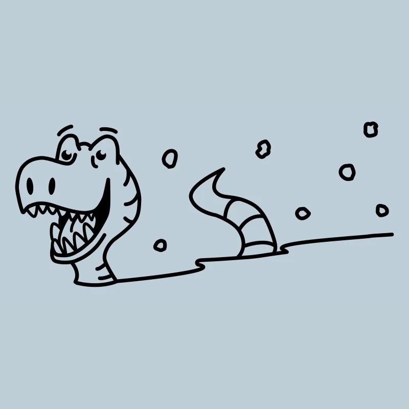 Dinosaurier im Schnee