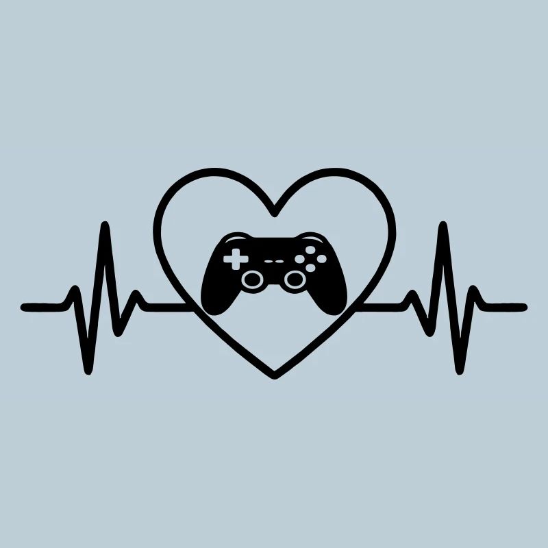 Video Game Controller Heart Gamer