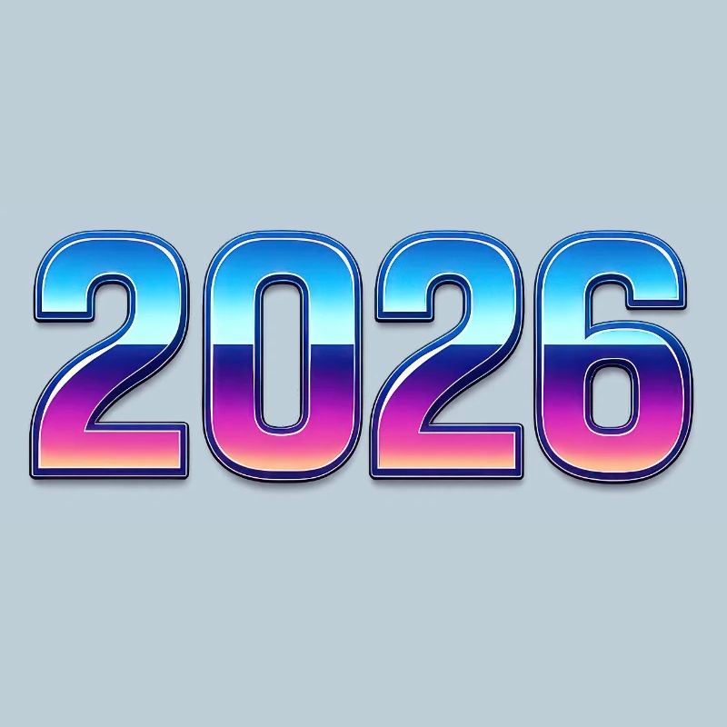 Neon 2026 Dégradé Design