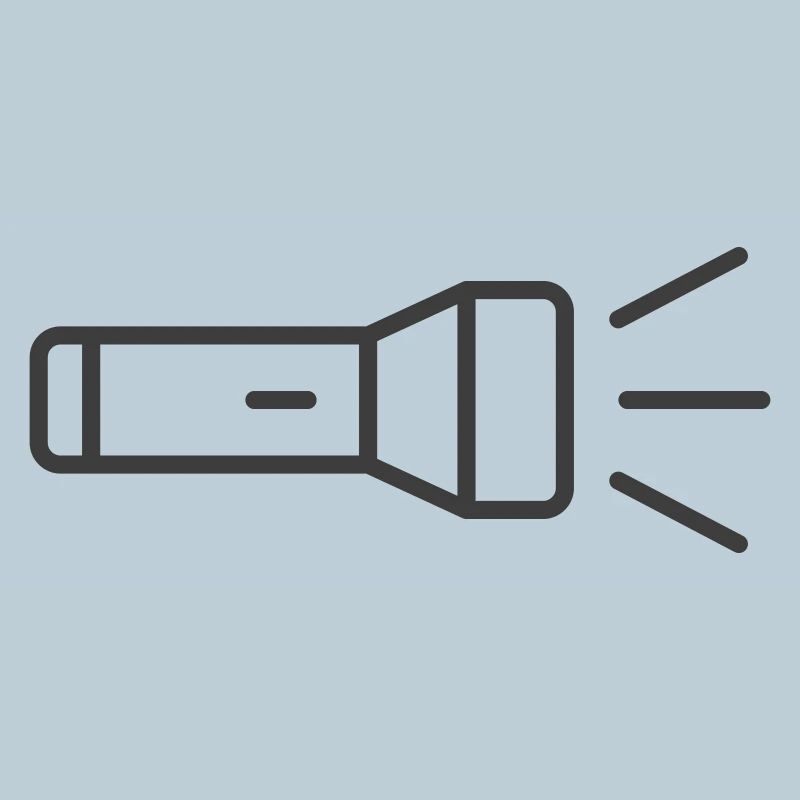 Flashlight Line Icon