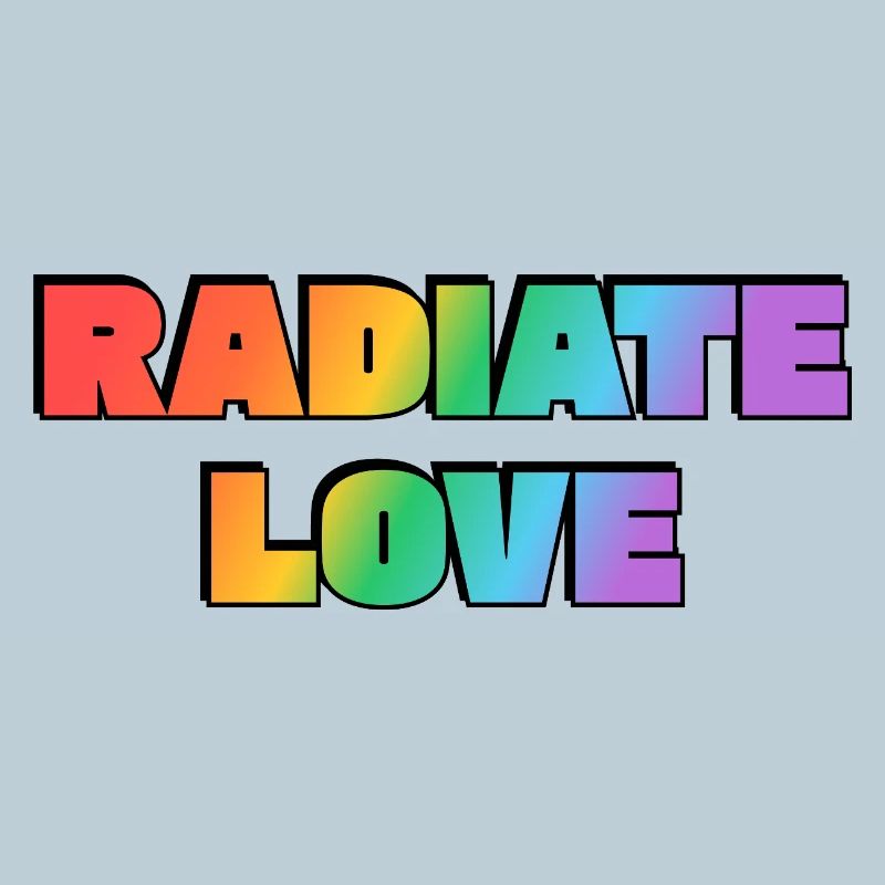 Strahlen Sie Liebe Regenbogen aus
