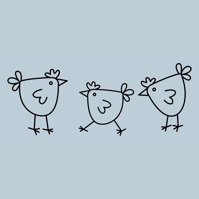 Poulet Poulet Poule conception de poulet minimalement simple