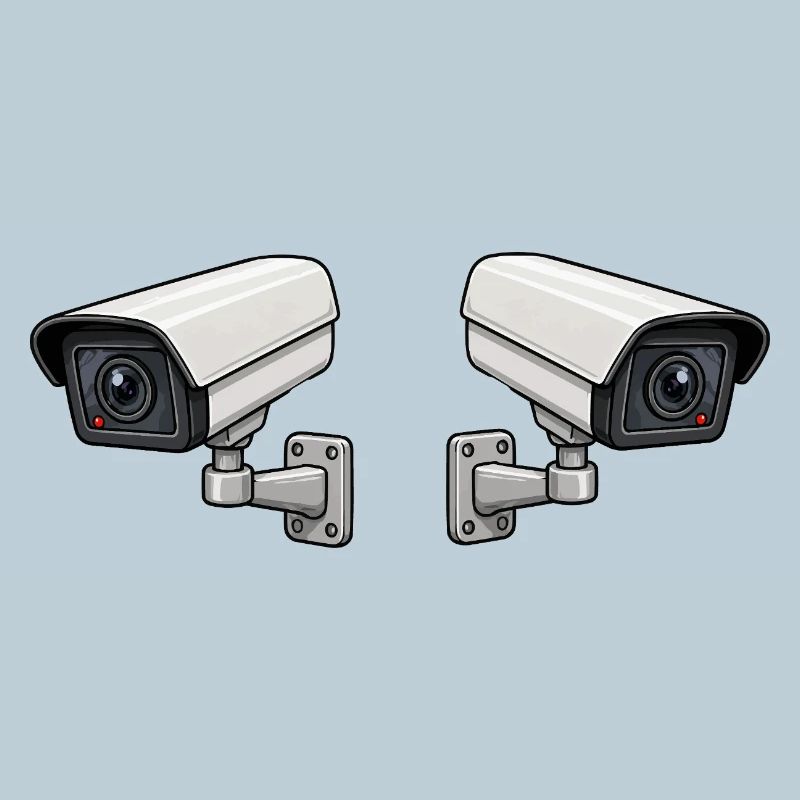 Dual Camera Surveillance Art