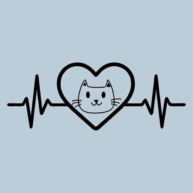 Cat Heart Animal