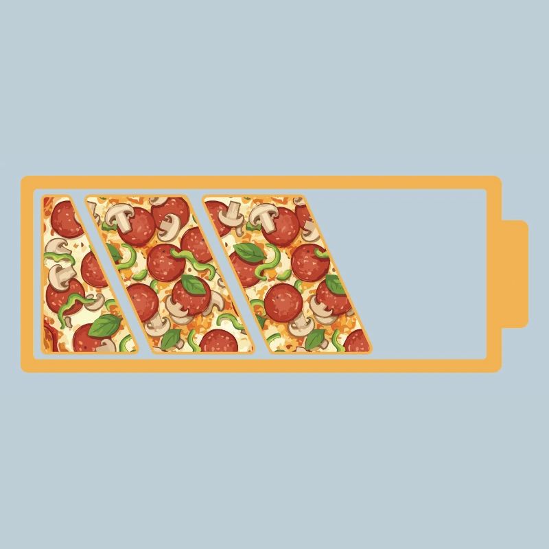 Statut complet de la batterie de la pizza Citation drôle de nourriture