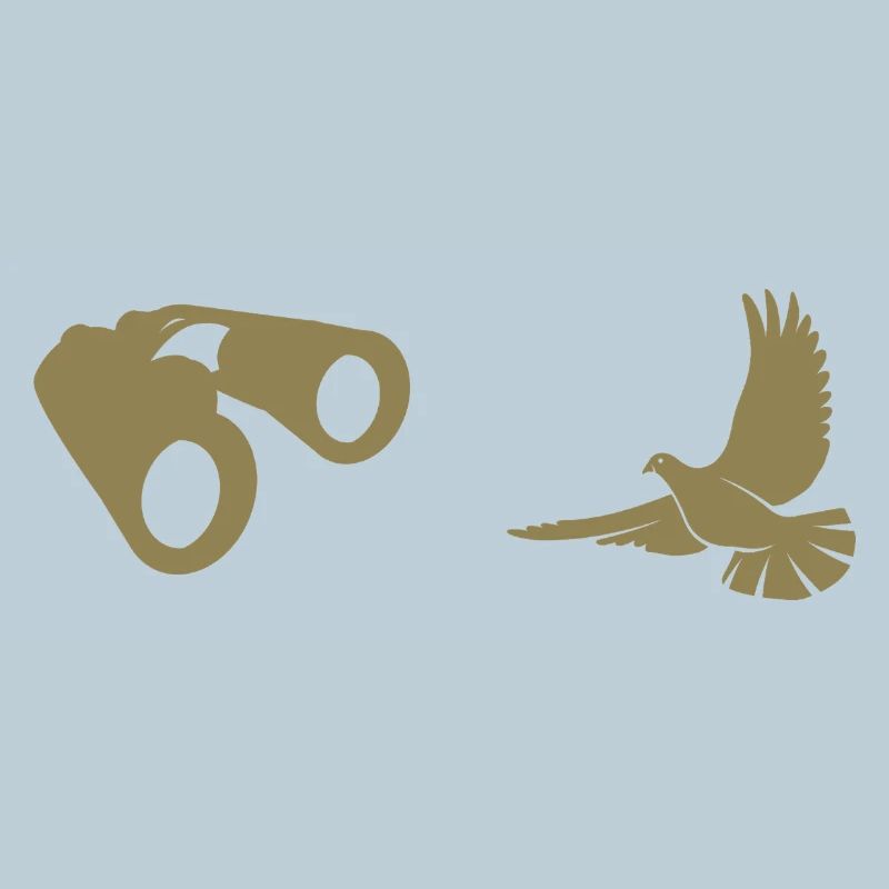 Minimalistische Vogelbeobachtung Silhouette 