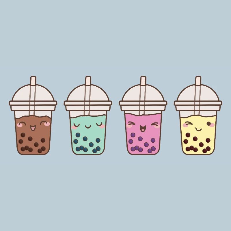 cute kawaii bubble tea boba tea