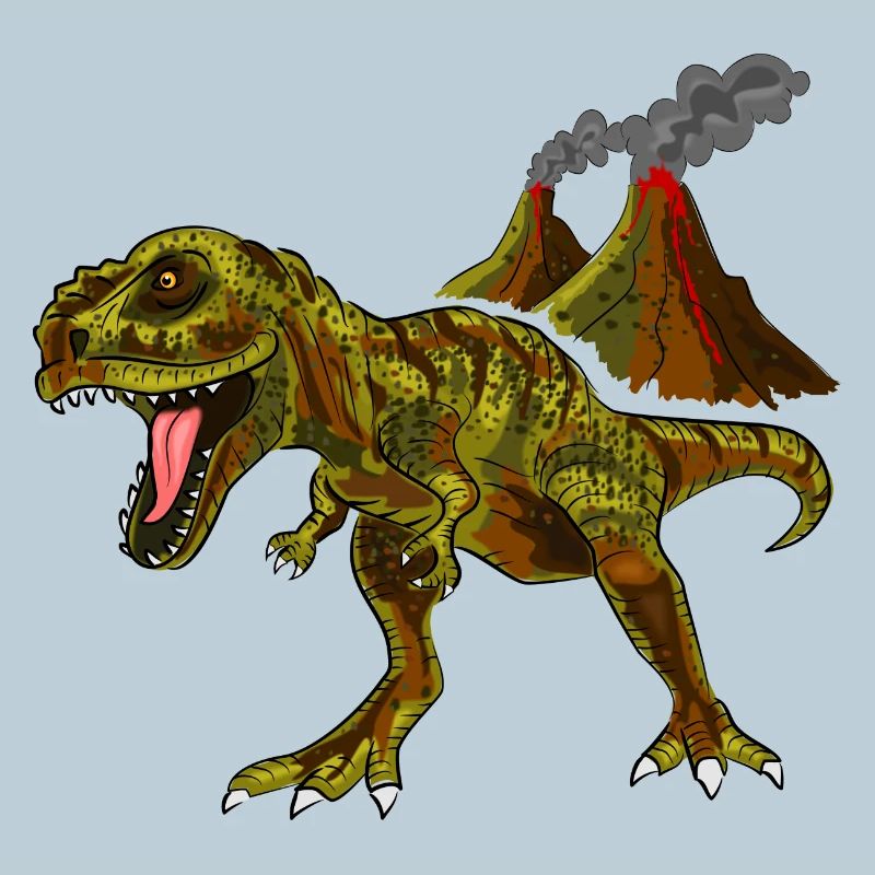 Dinosaurier Vulkan