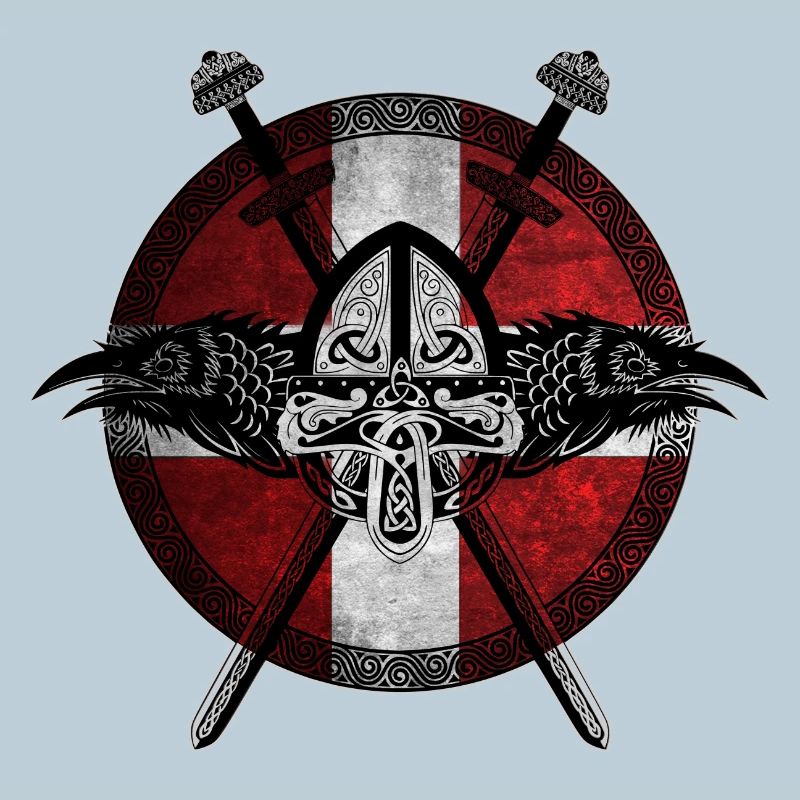 Viking Viking Danemark drapeau Raven Design