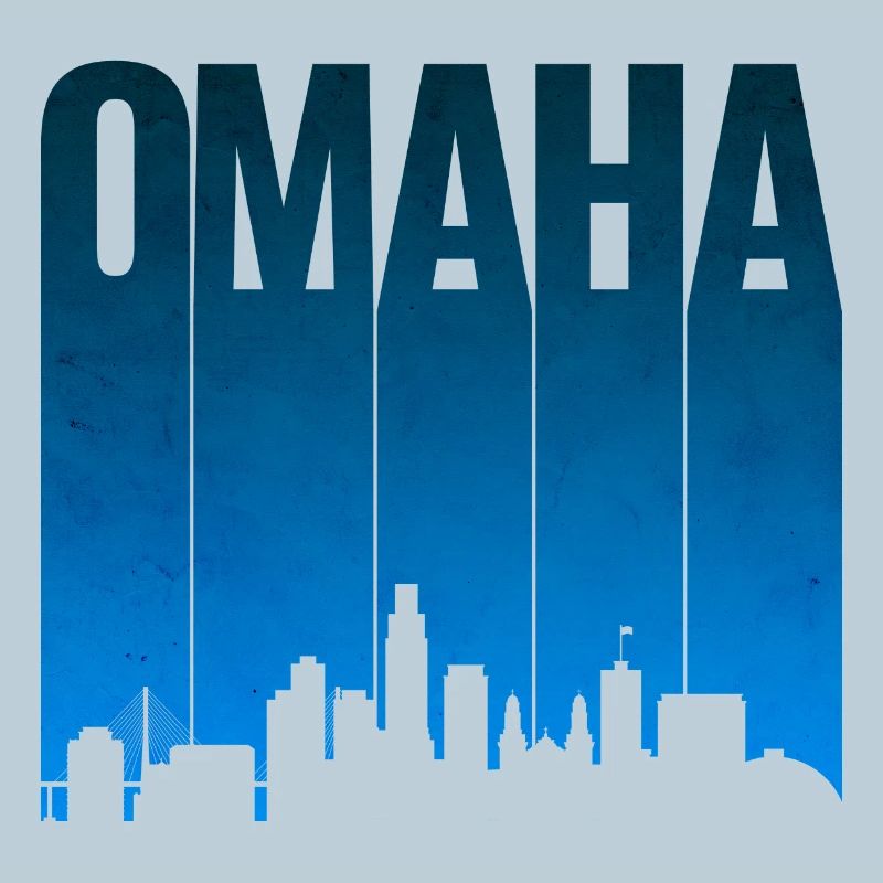 Omaha Skyline Blue Gradient
