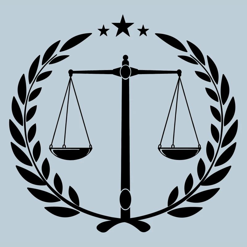 Libra in laurel wreath and three little asterisks