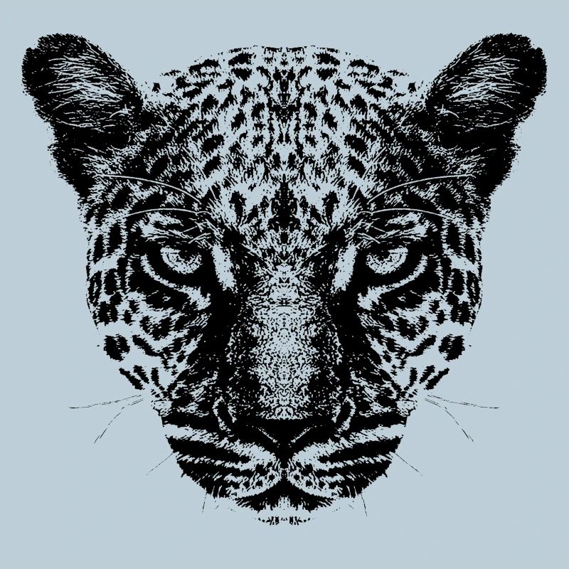 Leopard / Head / Black