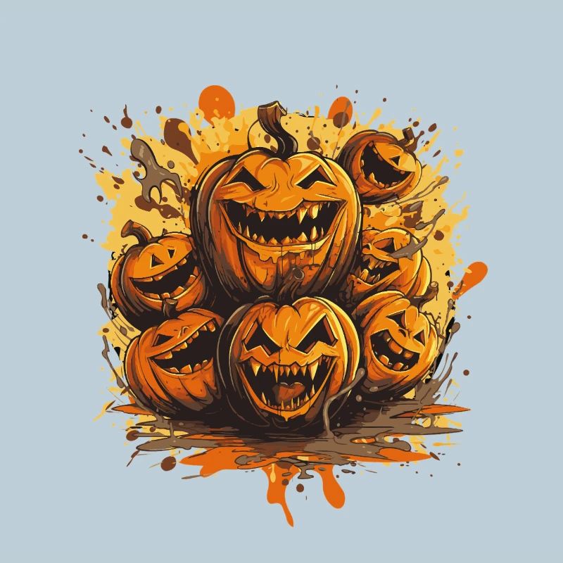 Laughing Pumpkins Halloween Composition