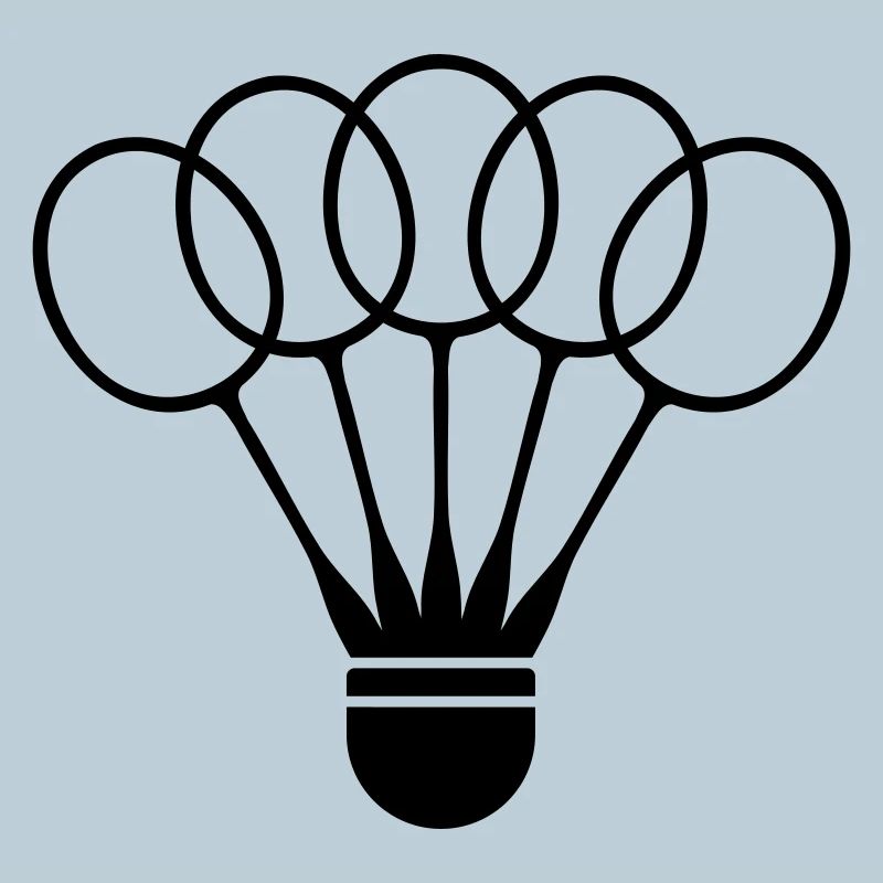 Badminton Federball mit Schläger Fächer