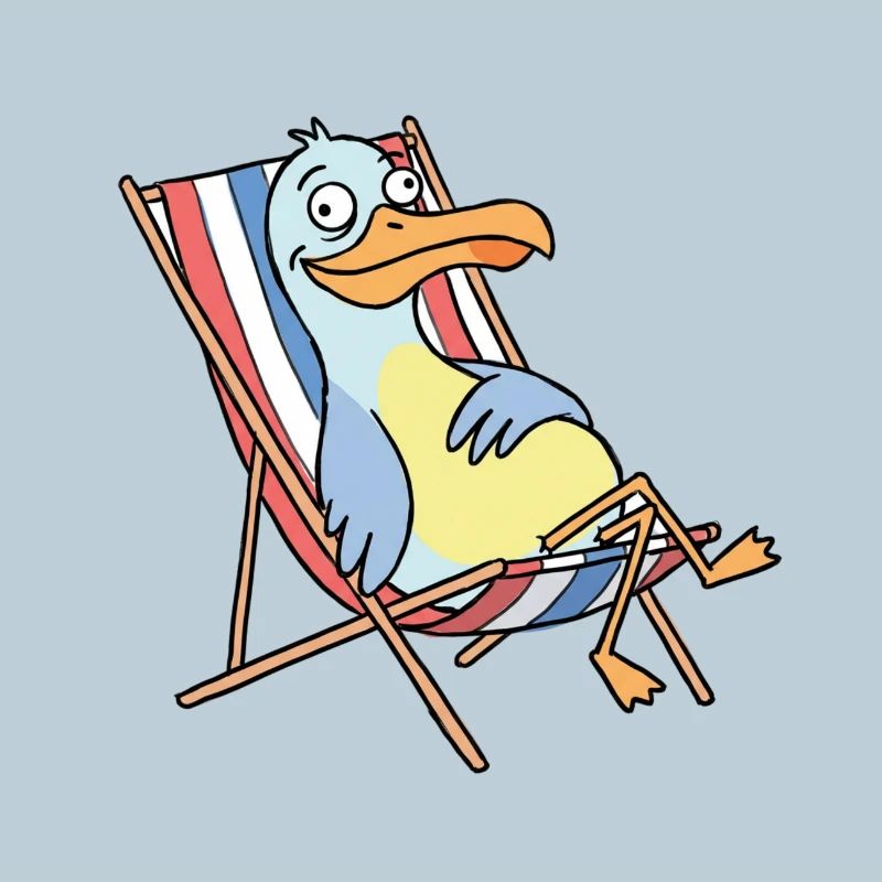 Relaxed beach pelican