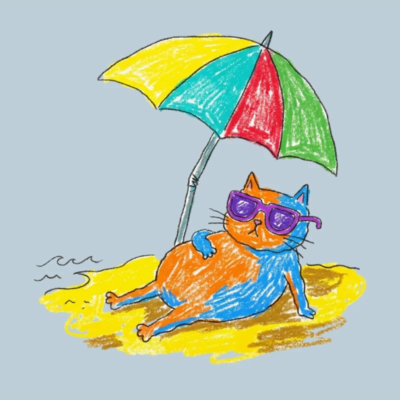 Cats on the beach