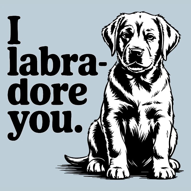 Labrador "I Labra-dore You" liebt Hunde