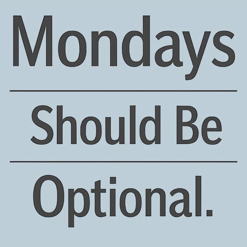 Monday Should Be Optional Office Remote Work Humor