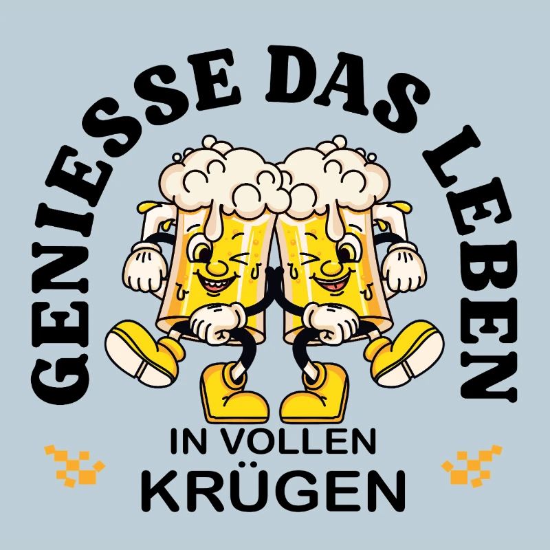 Genieße das Leben – Lustiger Bier Spruch Retro