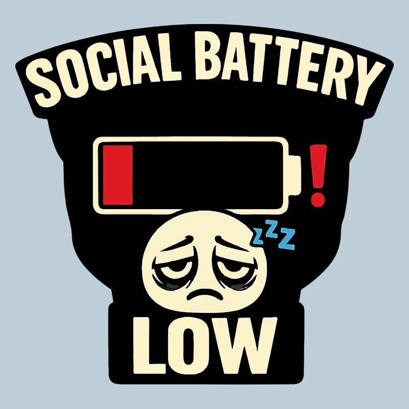 Social Battery Low Tee – urkomischer Introvertiertenhumor