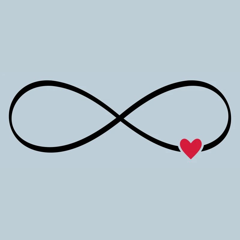 Heart infinity sign icon gift