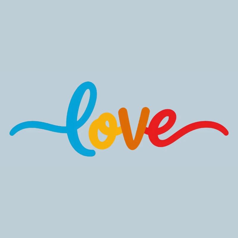 Message d’amour sincère en coloré