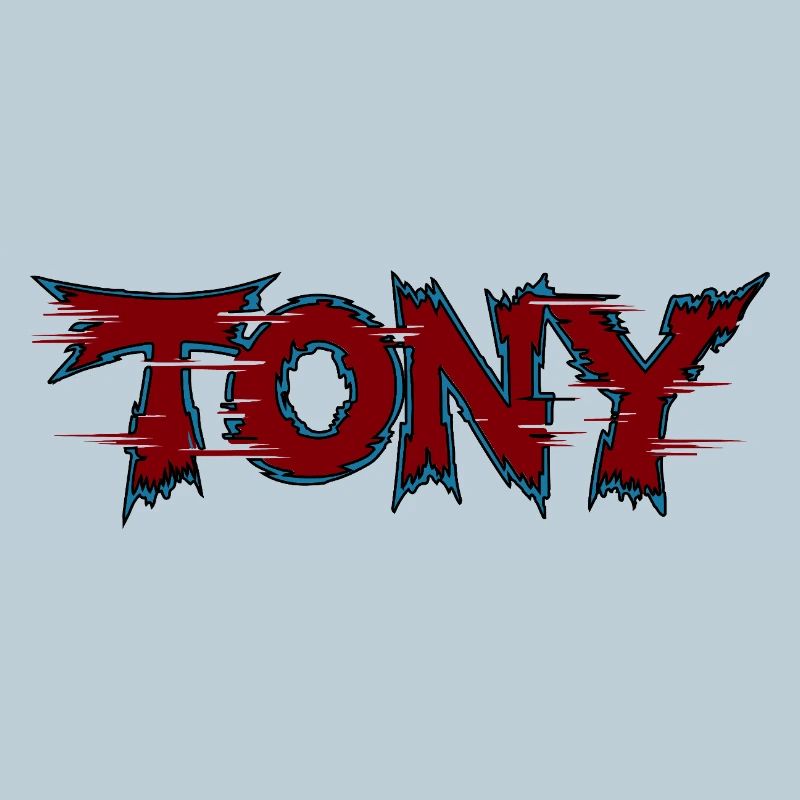 Tony Logo néon dentelé