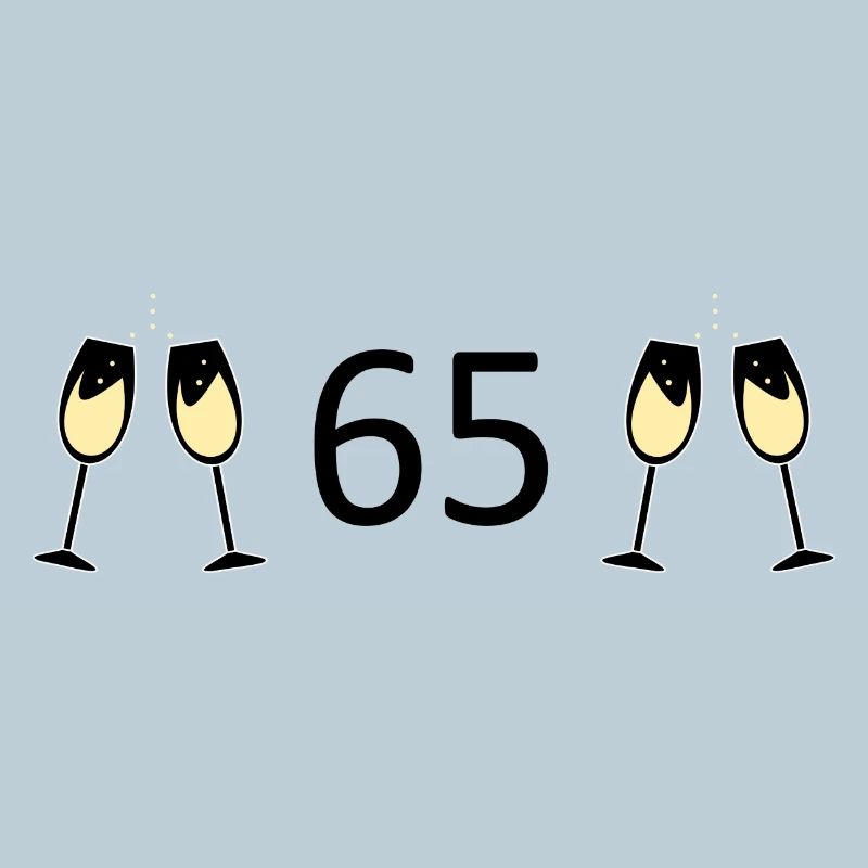 65e anniversaire 65 ans 65 Numéro 65 Noir