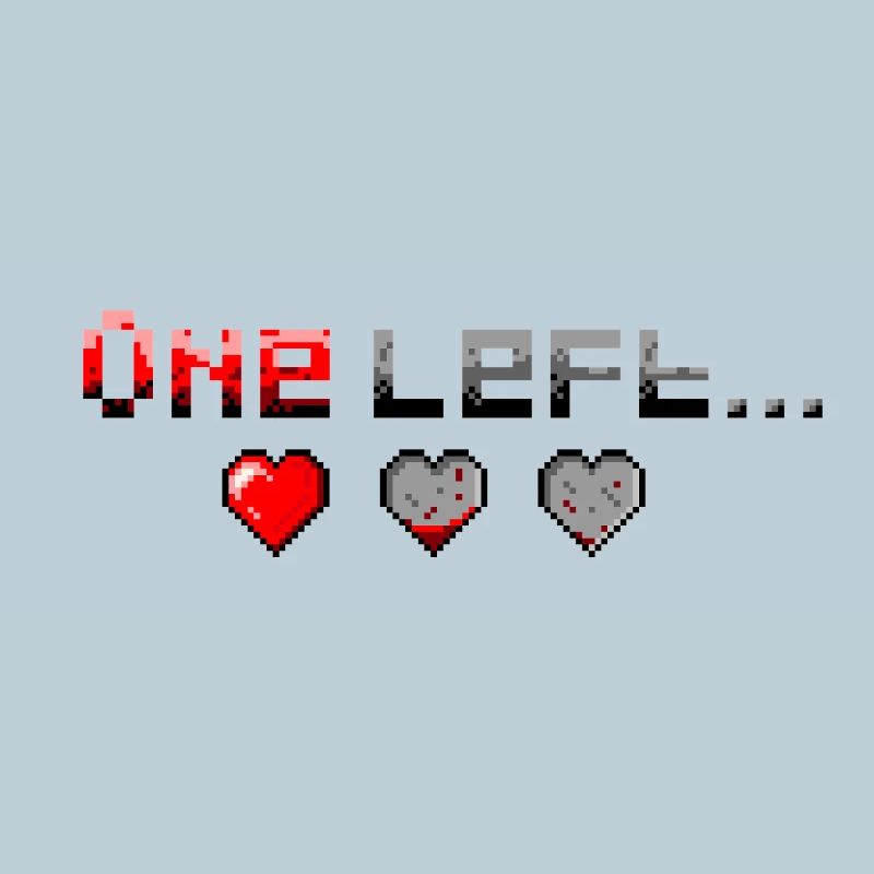 Pixel Art One Heart Left