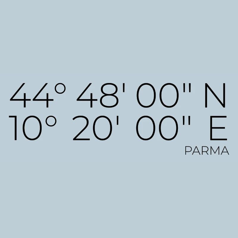 Coordinates Parma, Italy