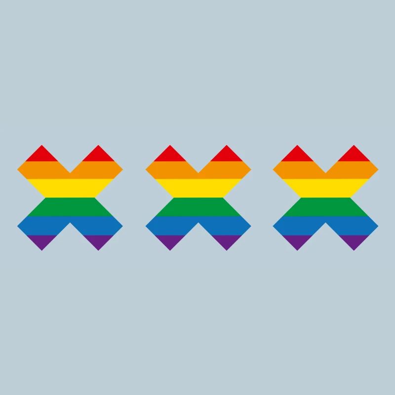 Gay Pride Amsterdam drapeau arc-en-ciel Andreaskruis