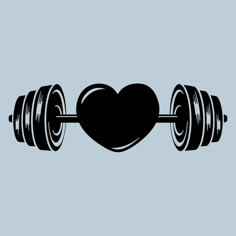 Dumbbell with heart