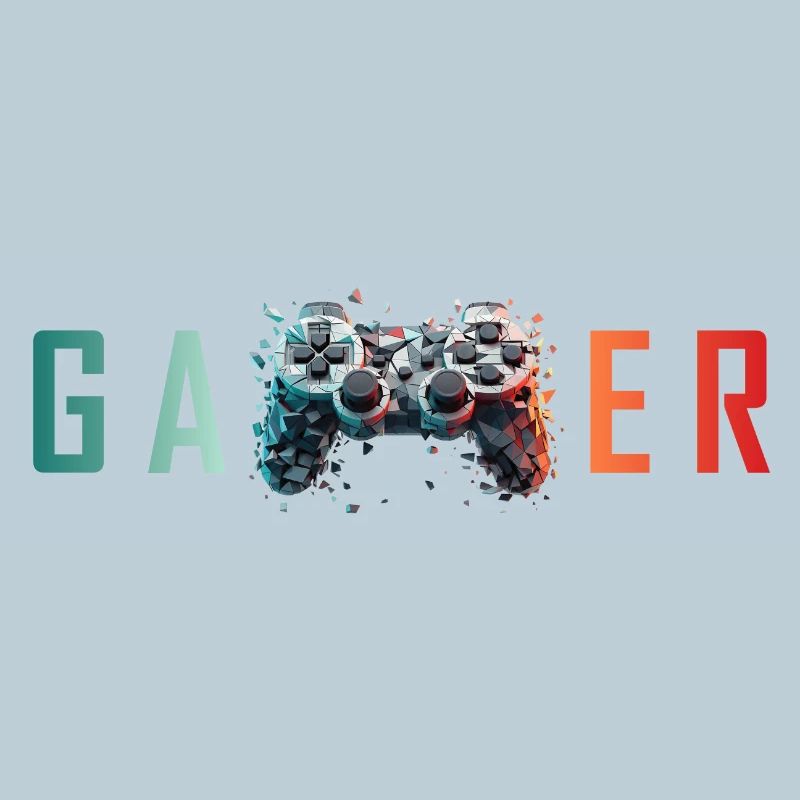 Gamer Explodierender Controller – Design