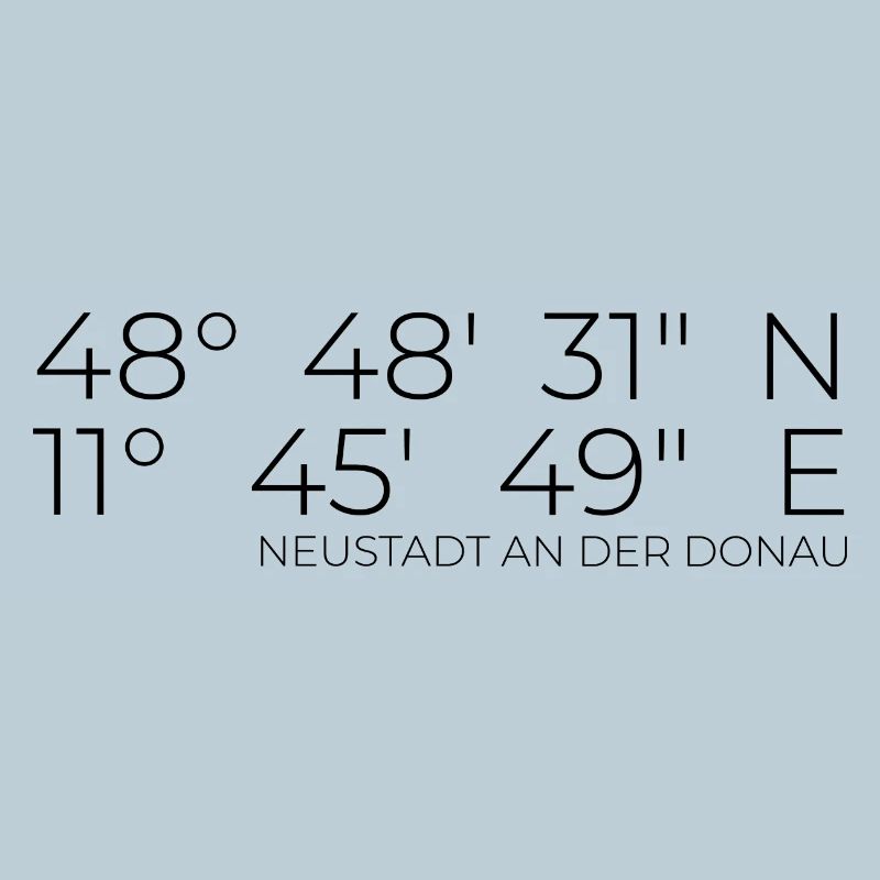 Coordinates Neustadt an der Donau