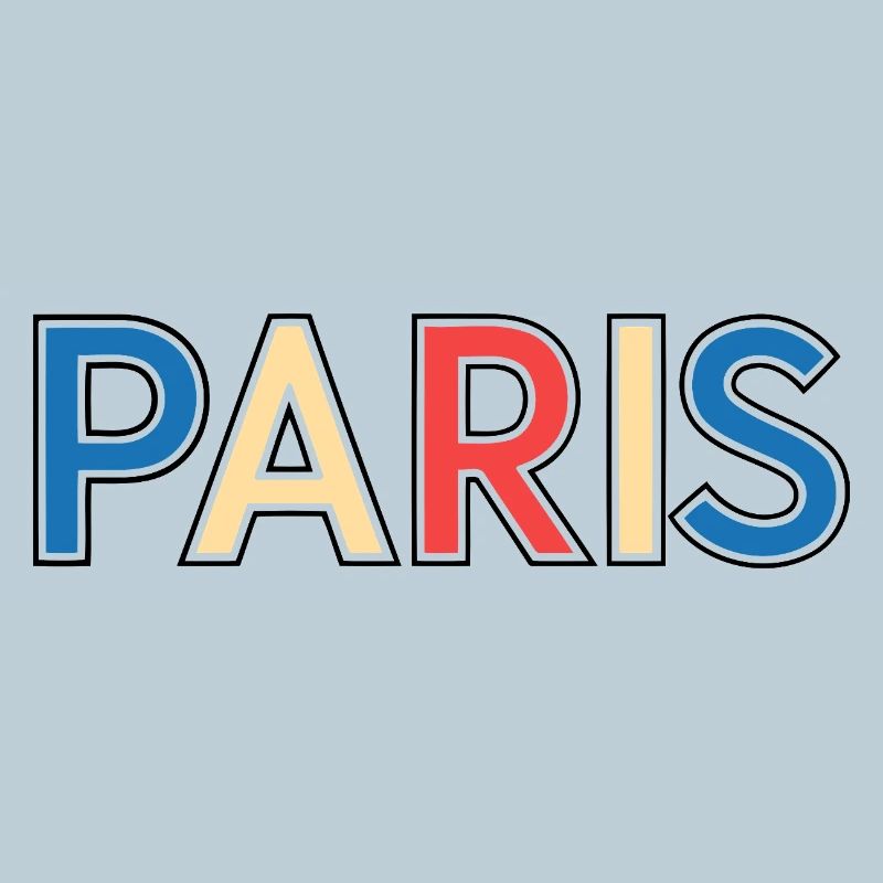 Multicolored retro Paris
