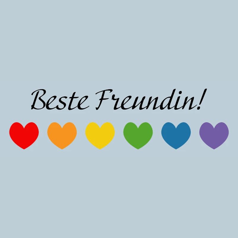 Regenbogenherzchen Beste Freundin