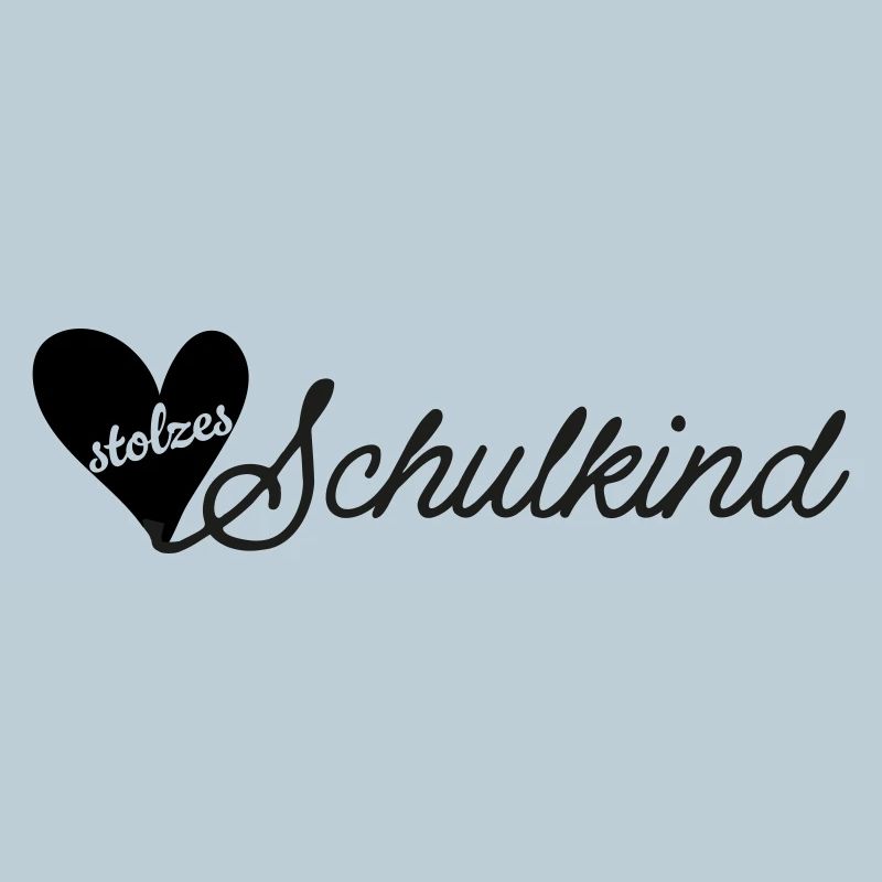 stolzes Schulkind schwarz