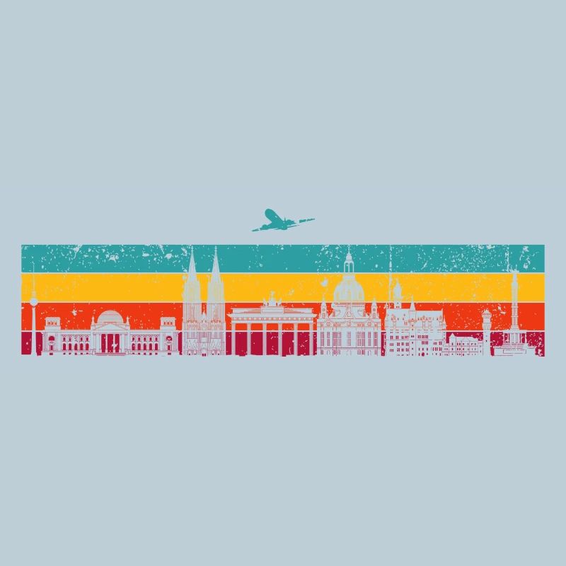 Vibrant Skyline Stripes