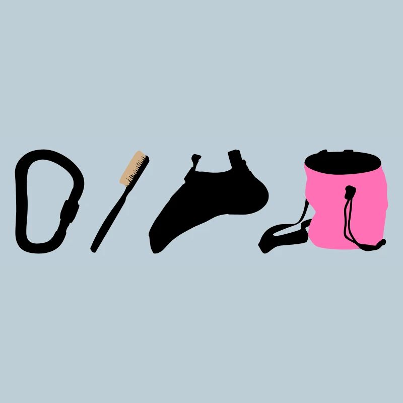 Climbing Logo Boulder Emblem Climbing Shoes Brush
