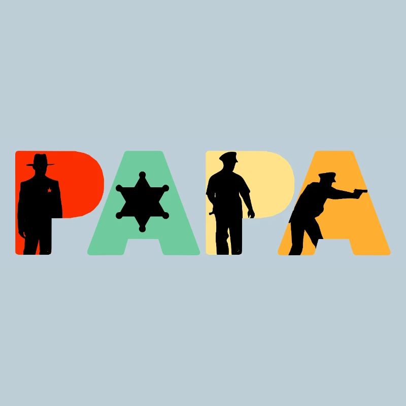 Papa Sheriff Polizeibeamter Polizeigeschenk