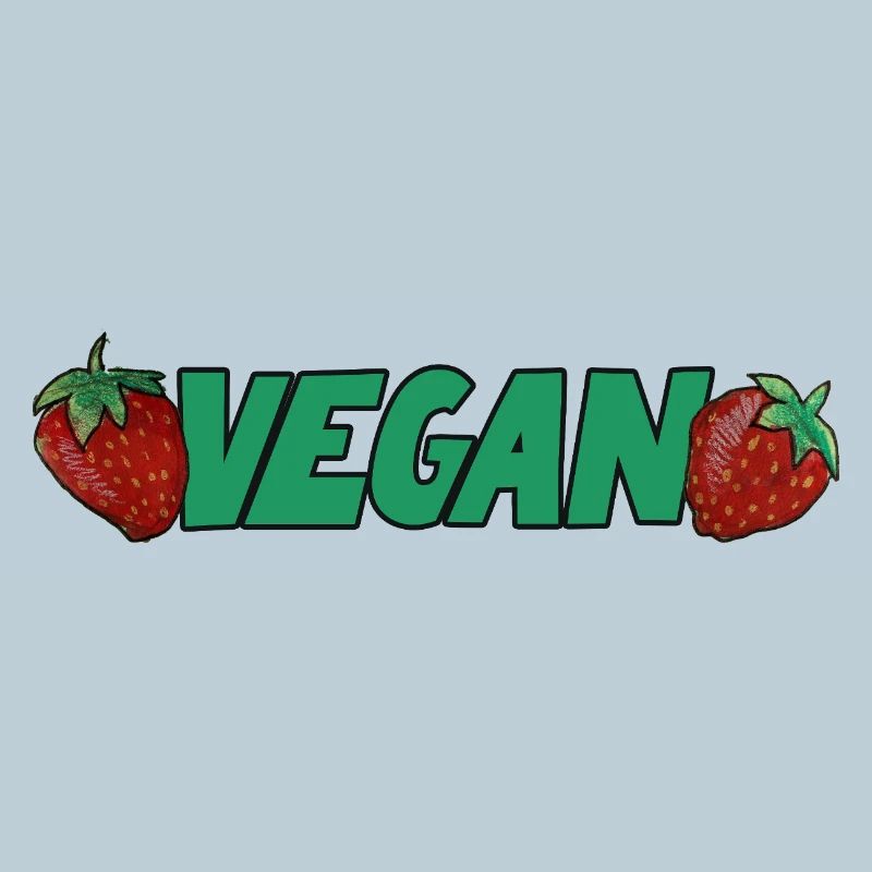 Vegane Erdbeeren Bold Logo