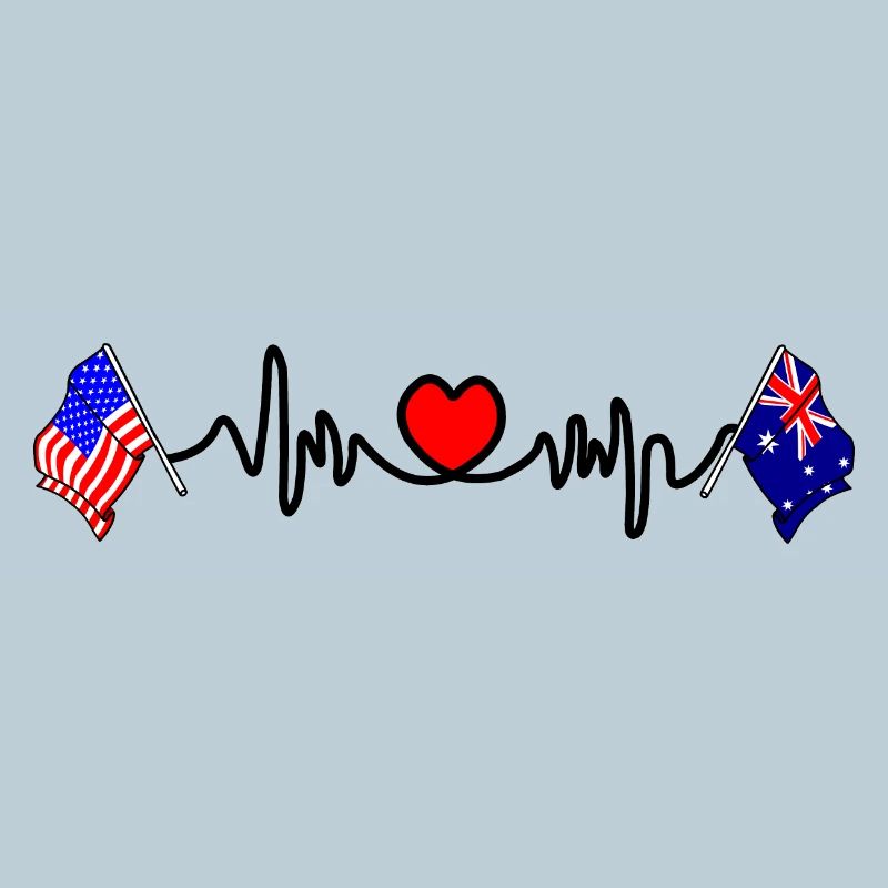 Drapeau des États-Unis et drapeau de l’Australie